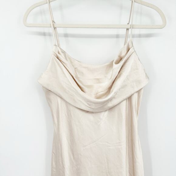 NWT Selfie Leslie Coquette Well Verse Pleated Bust Front Split Slip Dress Size L - Picture 5 of 13